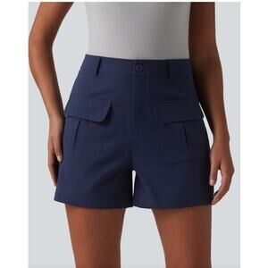 Halara Stretchy Work Shorts Mid Rise Pocket Casual Activewear Sz XL NWT